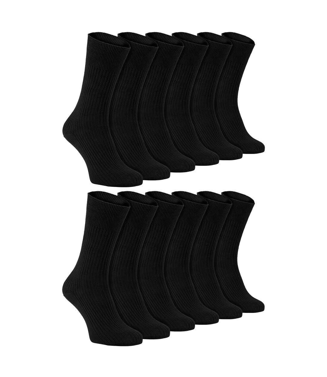 12 Pairs Mens Thin Soft 100% Cotton Non Elastic Dress Socks-1