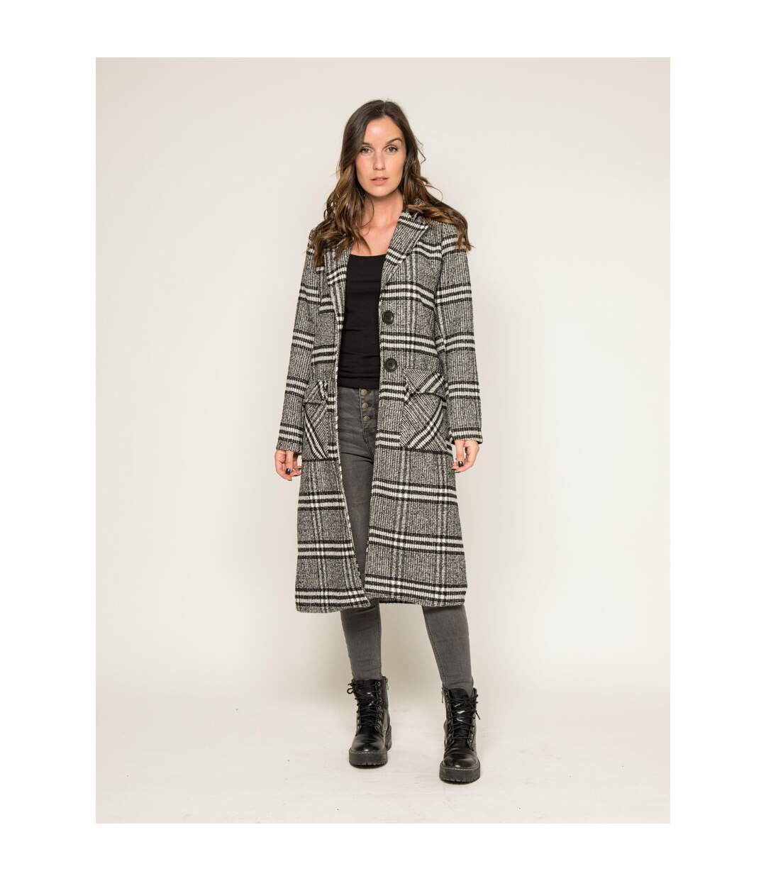 Manteau pardessus jacquard UTAWA - Dona X Lisa-4