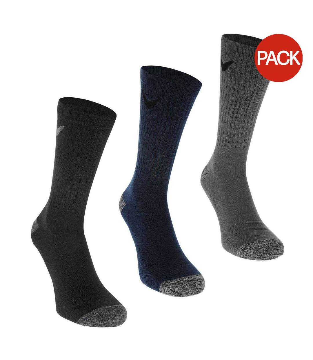 Lot De 3  Chaussettes Homme Noir Gris Bleu Marine Callaway-1