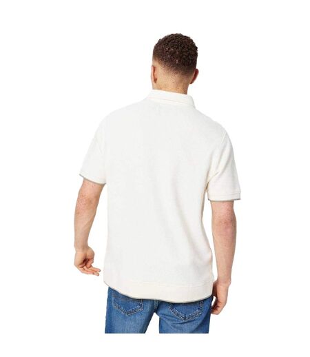 Mens Textured Regular Short-sleeved Polo Shirt Bone Jack Wills