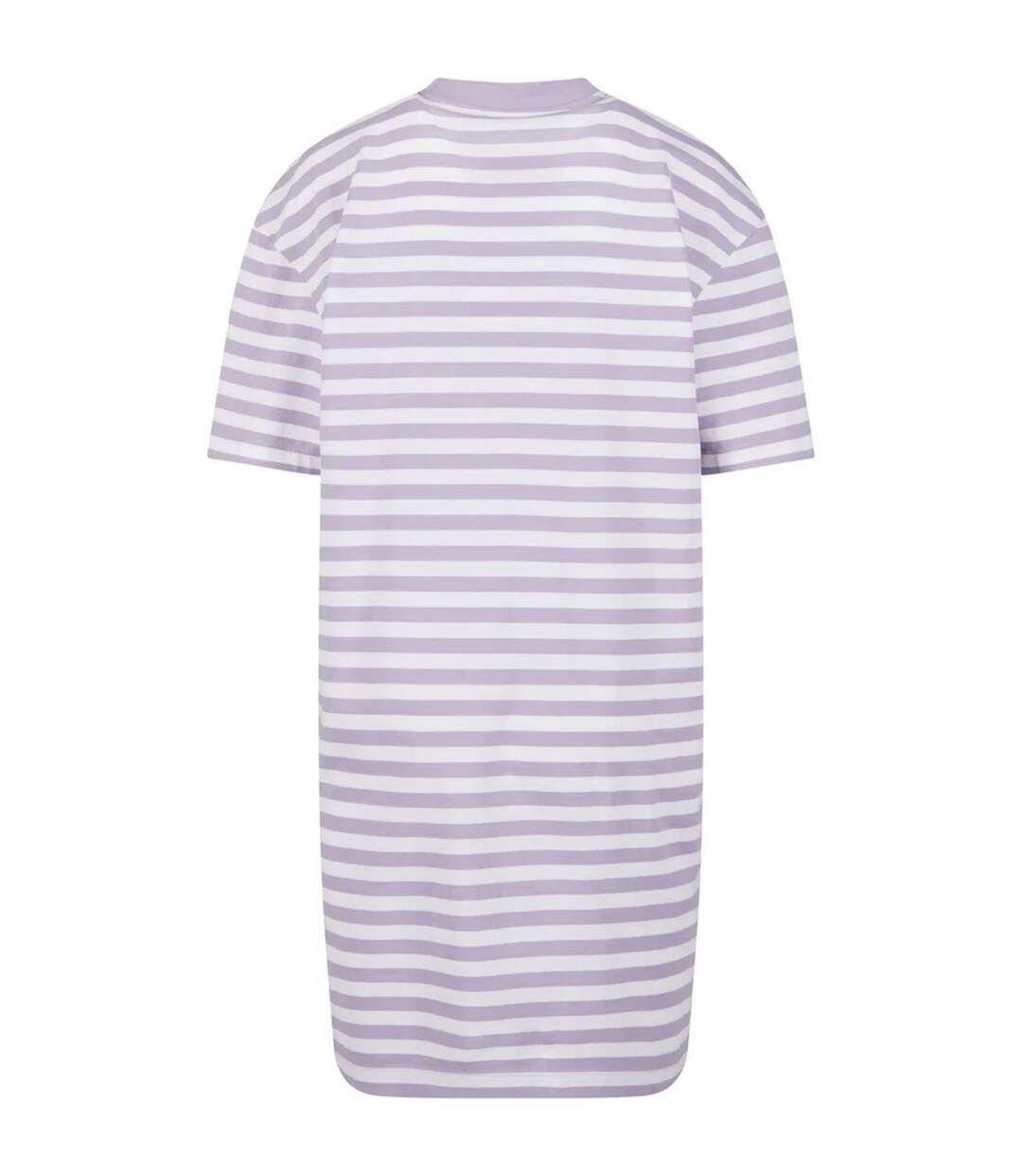 Robe T-shirt Motif/style Rayé Femme Blanc Vieux Lilas Urban Classics-3