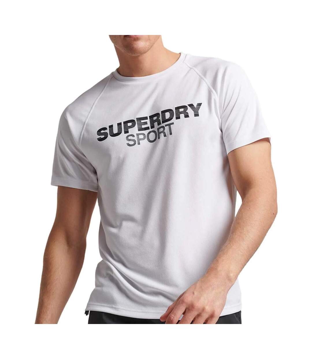 T-shirt Blanc Homme Superdry Train Active - L