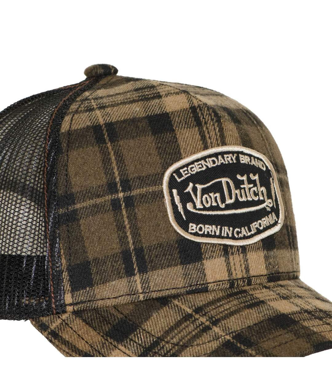 Casquette baseball avec filet imprimé carreaux et écusson Carreaux 08 Vondutch-3