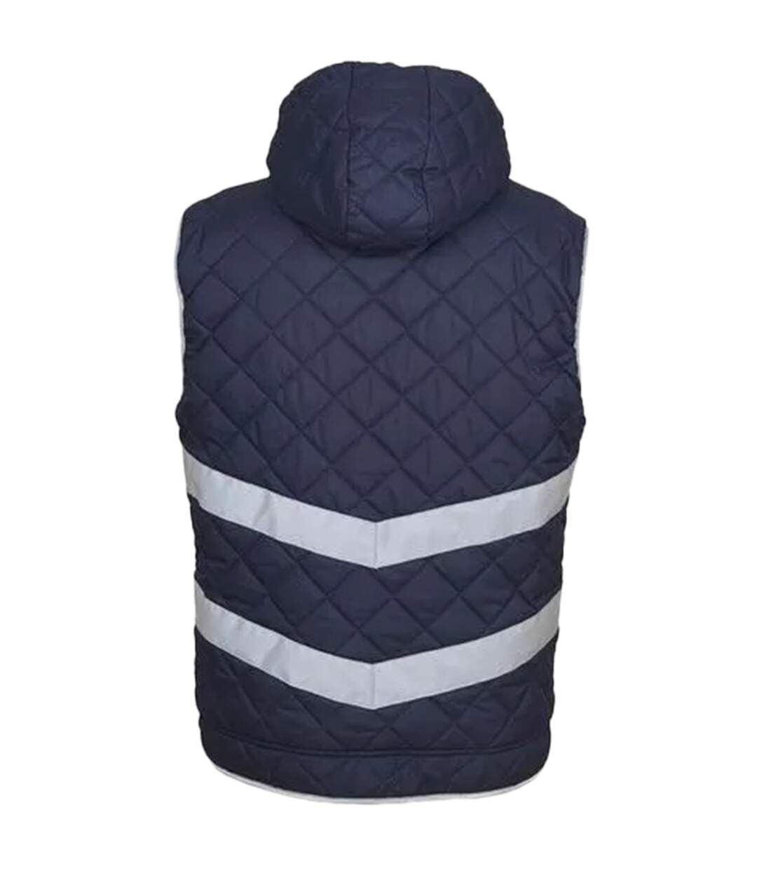Pack of 2  Unisex adults hi vis kensington hooded gilet  navy Yoko-2