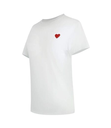 Unisex Adult Heart Logo T-shirt White Love Moschino