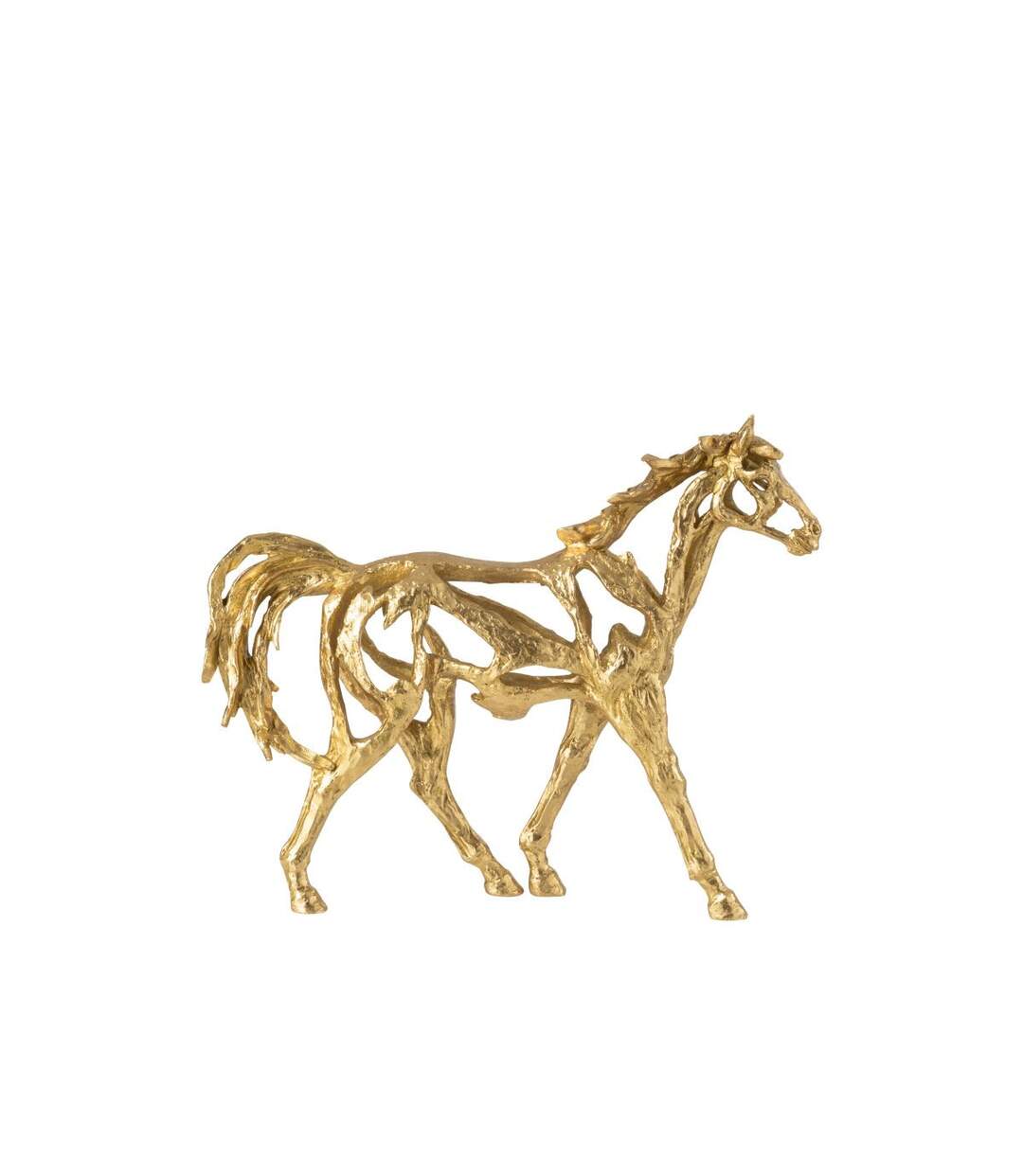 Statuette Cheval Ajouré Hollywood 44cm Doré-2