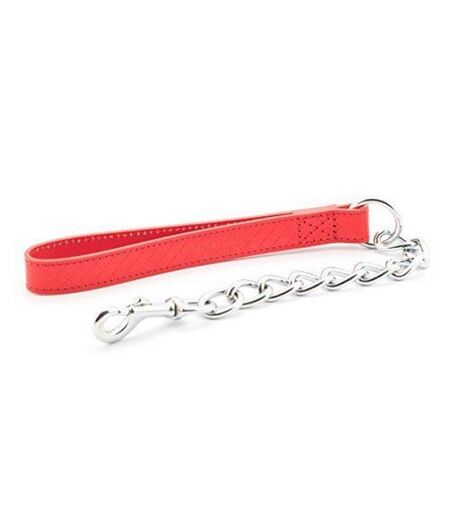 Ancol Pet Products Heritage Extra Heavy Chain Lead With Diamond Handle (80cm) (Red) - UTVP1129