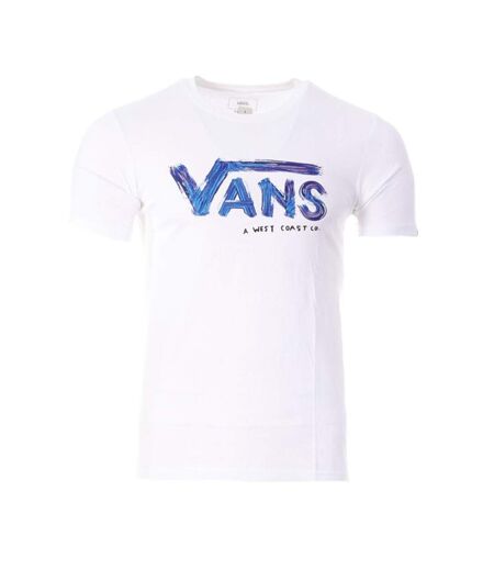 T-Shirt blanc/bleu homme vans painted