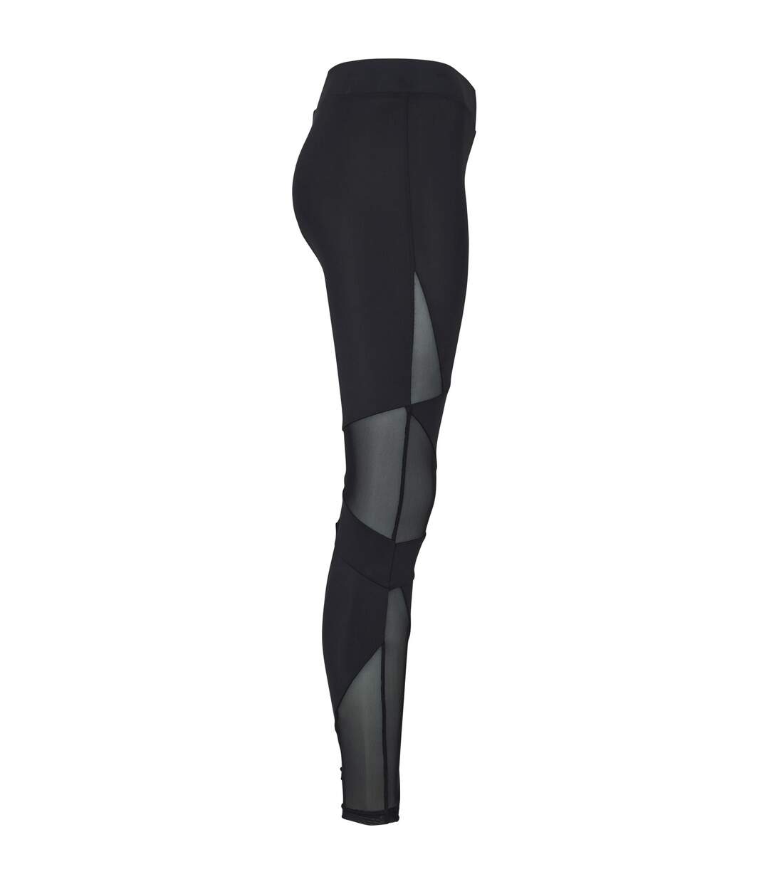 Womens/ladies tech mesh triangle leggings black Urban Classics-4