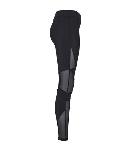 Womens/ladies tech mesh triangle leggings black Urban Classics