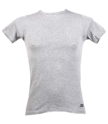 T shirt homme NEW MAN en Coton Confort et Qualité T Shirt Col Rond NEW MAN 3002 Gris