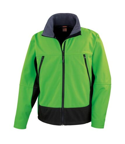 Result Mens Softshell Activity Waterproof Windproof Jacket (Vivid Green/Black) - UTBC856