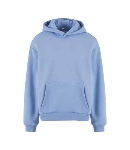 Mens Faith Is Strength Back Print Fluffy Hoodie La Foi Est Une Force Bleu Poudré Mister Tee