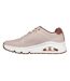 Mens Decorative Leather Air Cushioned Trainers Taupe Skechers-2