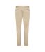 Mens Cotton Blend Slim Chinos Cream Replay-2