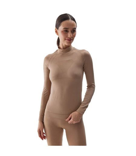 T-shirt Waw24useaf156 Femme Marron Clair 4F