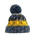 Bonnet Corkscrew Femme Bleu Marine Jaune Beechfield-3