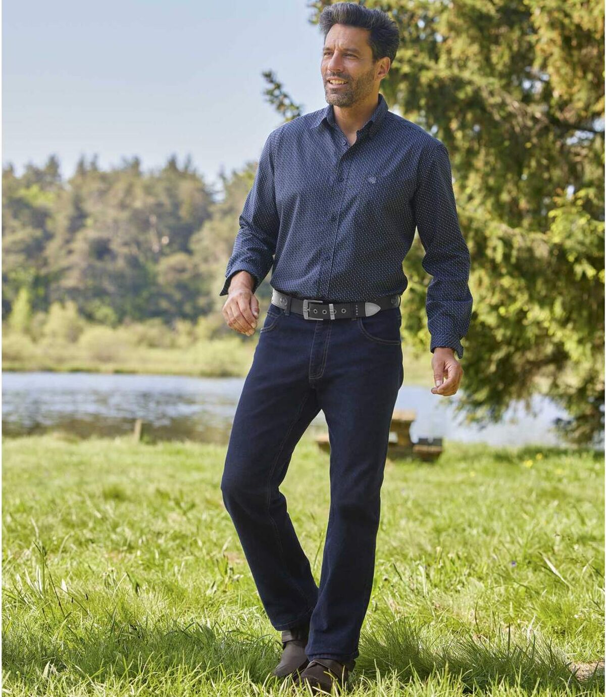 Stretch jeans met elastische taille Atlas For Men