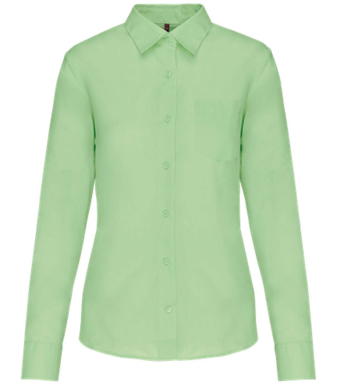 Chemise popeline manches longues - Femme - K549 - vert pistache-2