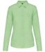 Chemise popeline manches longues - Femme - K549 - vert pistache