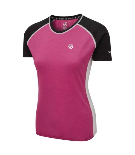 Dare 2B Womens/Ladies Fixate T-Shirt (Active Pink/Black) - UTRG5456