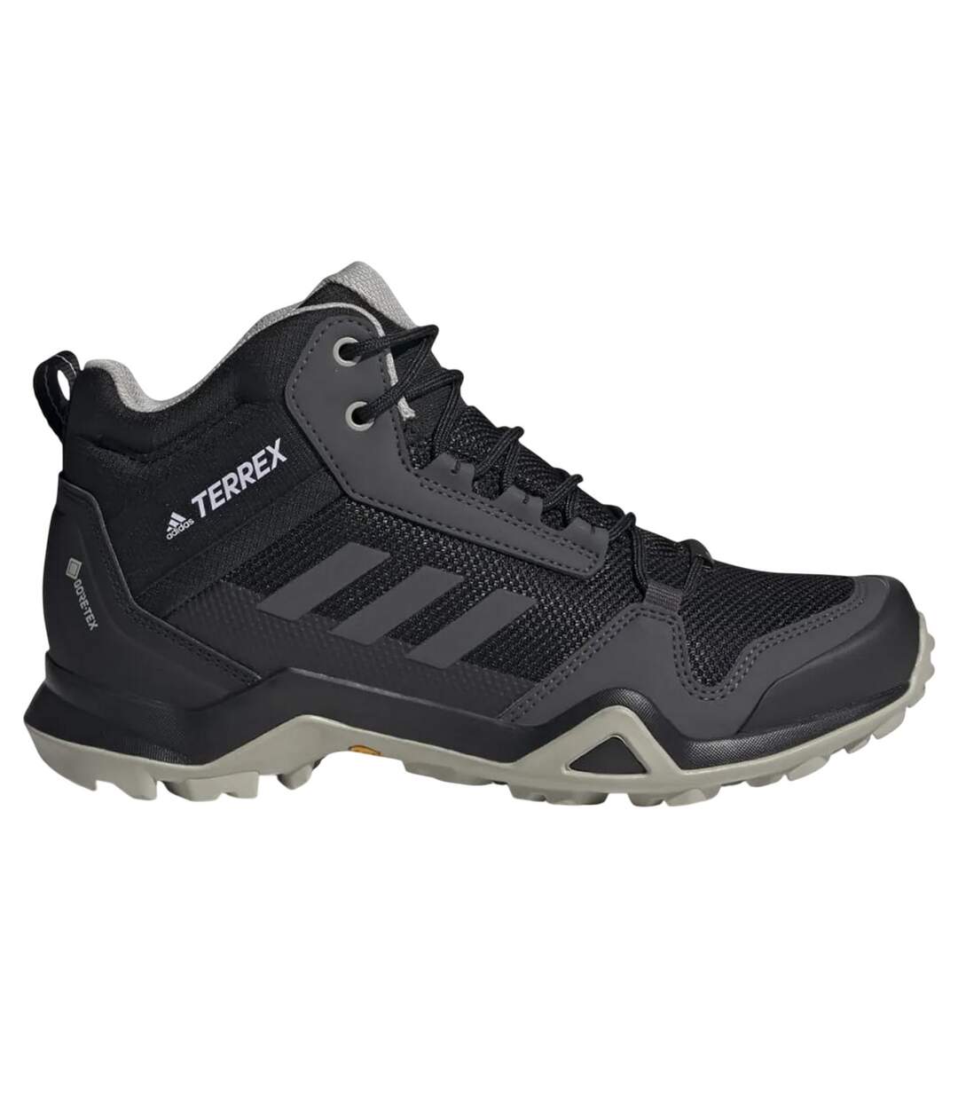 Womens/ladies terrex ax3 mid gore tex hiking shoes black/grey Adidas-4