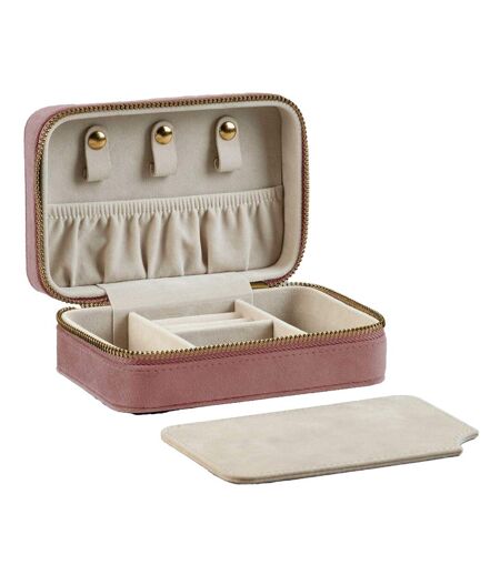 Velvet Travel Jewellery Box One Size Rose Quartz Bagbase