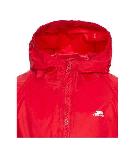 Combinaison de pluie button bébé rouge Trespass