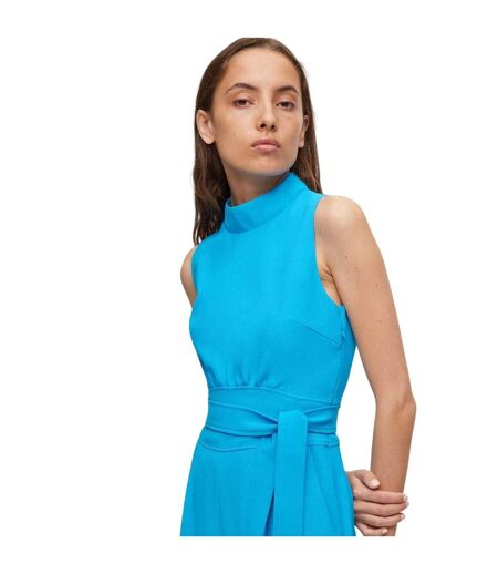 Womens/ladies Kisuse Polyester Blend Jumpsuit Blue Hugo