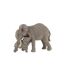 Statue Déco Eléphant Câlin 28cm Gris