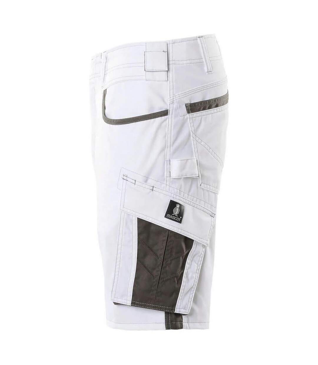 Mens Unique Work Shorts White Dark Anthracite Mascot-3