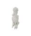 Statue Déco Chien Caniche Assis 61cm Blanc-4