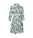 Womens/ladies porto woven button through shirt dress khaki green Mountain Warehouse-3