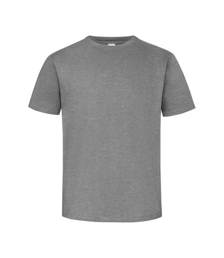 Europe T-shirt Épais Manches Courtes En Coton Homme Gris Chiné Russell