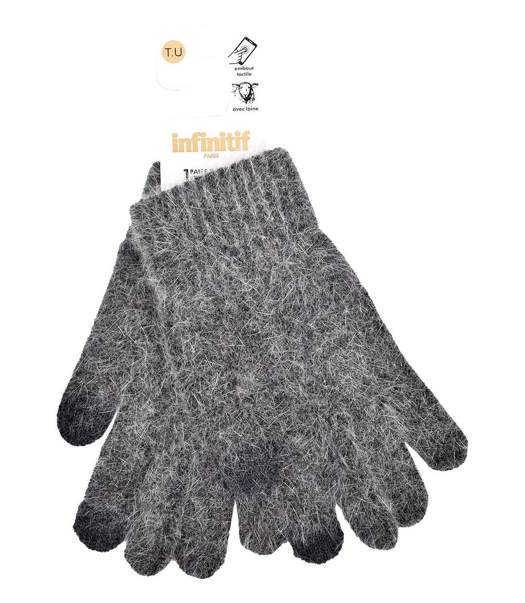 Gants Femme INFINITF 0675 ANGORA GRIS