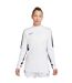 Womens/ladies Performance Zip Neck Training Sweatshirt White Black Nike-1