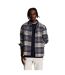 Mens checked flannel overshirt dark navy/chalk Lyle & Scott