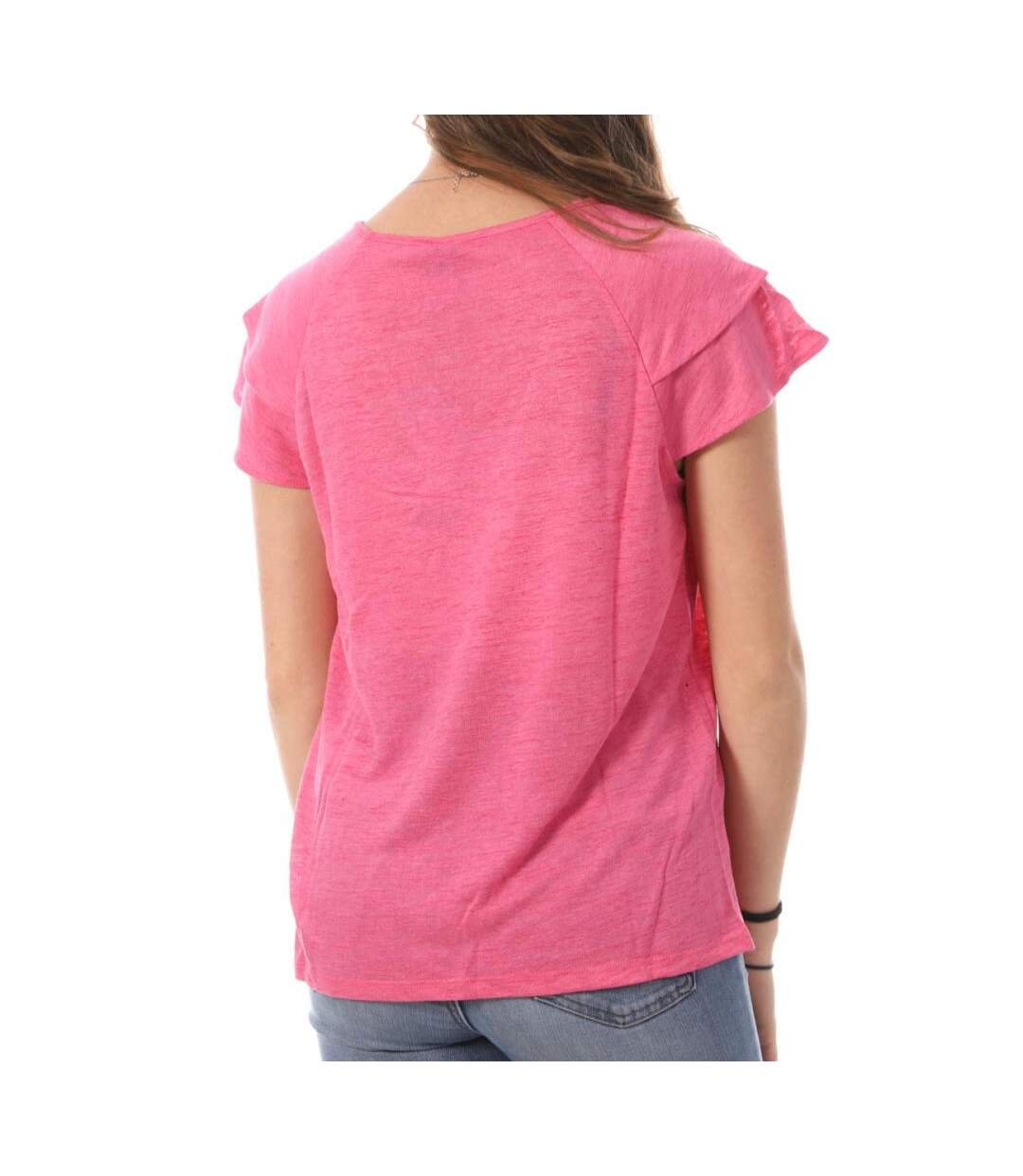 T-shirt Rose Femme Vero Moda Lina - L