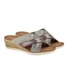 Cipriata Womens/Ladies Anella Crossover Wedge Sandals (Champagne/Rose Gold/Gold) - UTDF1912