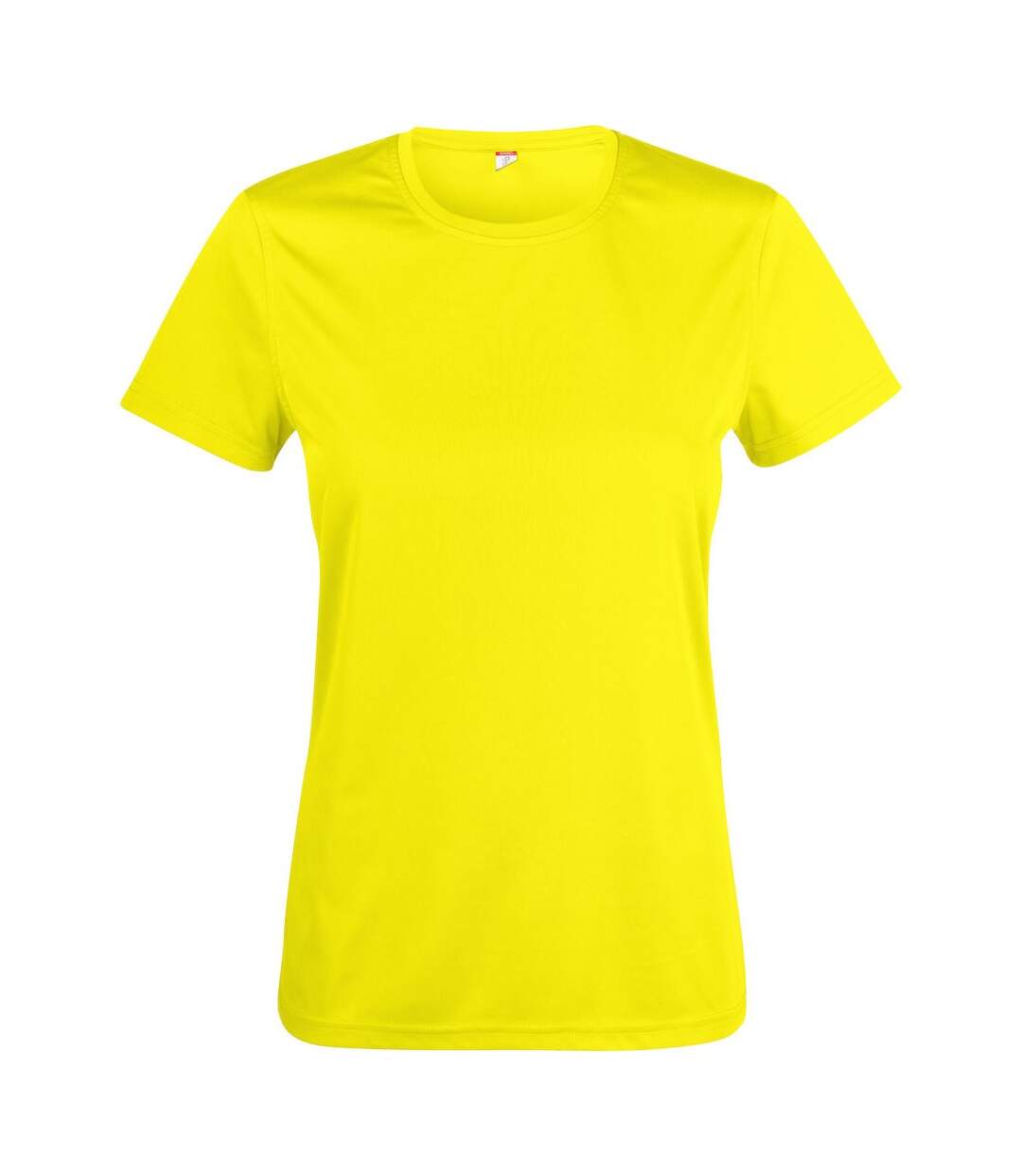 T-shirt basic active femme jaune fluo Clique-1