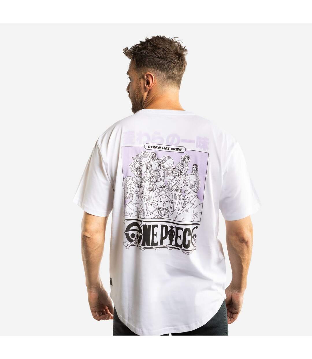 T-shirt homme confort fit avec print One Piece Crew Capslab-3