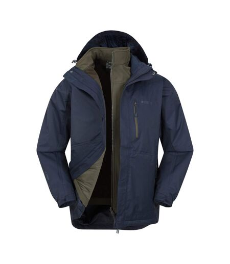 Mountain Warehouse Mens Bracken Extreme 3 in 1 Waterproof Jacket (Dark Blue)