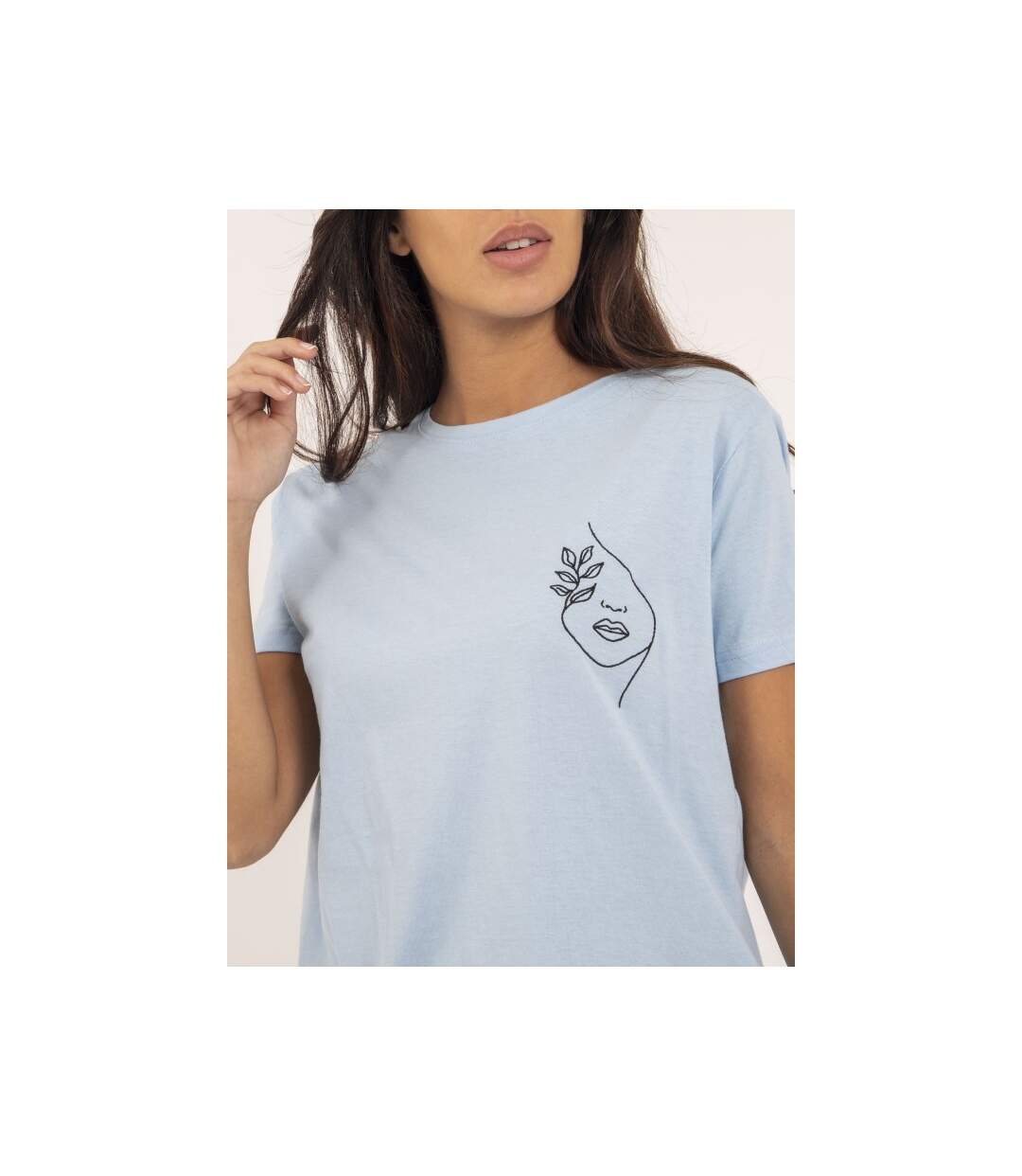 T-shirt col rond pur coton FABIANA - Dona X Lisa-3