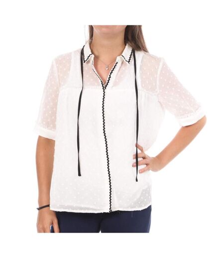 Chemise Blanche Femme Teddy Smith Caliana Plumeti - M