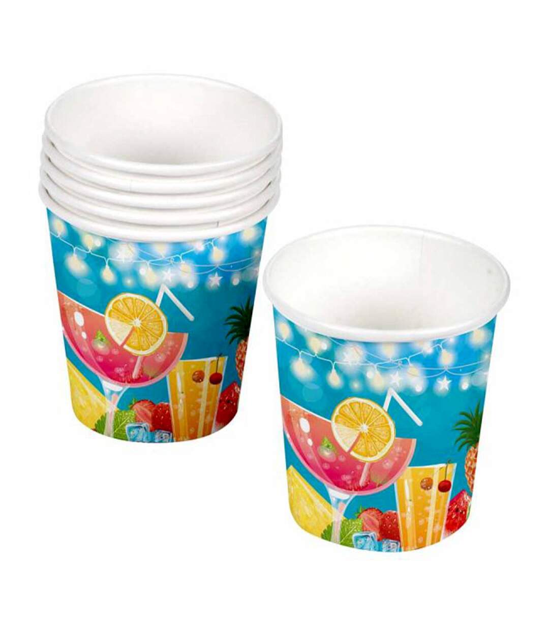 Lot de 10 Gobelets en Carton Apéro 23cl Bleu-1