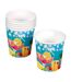 Lot de 10 Gobelets en Carton Apéro 23cl Bleu-1