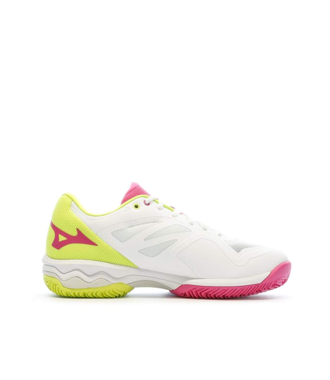 Chaussures de padel blanche femme mizunowave exceed light-2