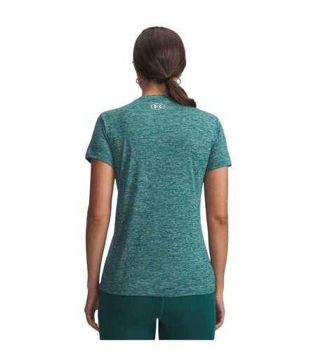 Womens/ladies Twist V Neck Loose Fit T-shirt Green Under Armour