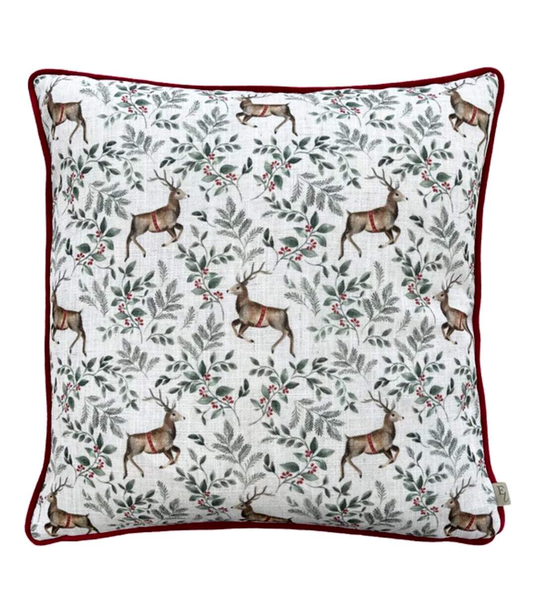 Festive reindeer cushion cover one size scarlet/white Evans Lichfield