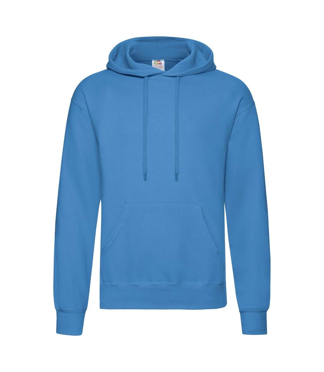 Mens Classic Hoodie Azure Blue Fruit Of The Loom-1